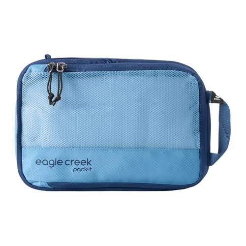 Eagle Creek Pack-It Specter Compression Packing Cubes - Durable, Ultra-Lightweight and Water-Resistant Ripstop Fabric Suitcase Organizer Bags for Clothing and Gear - color: Blue Dawn, size: Compression Set – one Small and one Medium