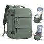 wepadre Vacuum Backpack Travel with Pump Travel Backpack with Vacuum System Expandable Vacpack Compression Backpacks for Travel Easy Vac Pack Carry on Luggage - color: Army Green
