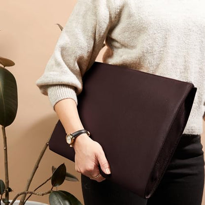 Leatherology Brown Leatherolgy Zippered Document Holder with Interior Pocket for Tablet - color: Brown