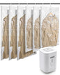BAGSMART 6 Pack Hanging Vacuum Storage Bags for Clothes, Space Saver Bags for Closet Organization, Air-tight Vacuum Sealer Bags for Heavy Coats, Suits, Dresses, Jackets, Hand Pump Included - size: 6 Combo Hanging