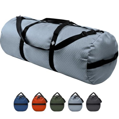 175L Extreme Duffel Bag, Heavy-Duty Gear Bag, 1050D Tuff Cloth, Diamond Ripstop, Reinforced Stitching - Grey (18” x 42") - color: Steel Grey, size: 18” x 42" (175 Liters)