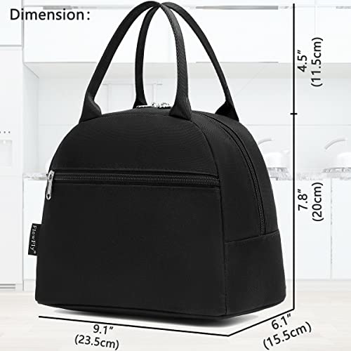 FlowFly Insulated Lunch Cooler Bag - Tote Bag Organizer for Women/Men, Black - color: Black
