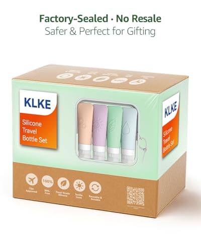 23-Piece All-in-One Silicone Travel Bottles Set – TSA Approved Leakproof Toiletry Kit with Double Bags, Flat Easy-Squeeze Bottles with Tactile Icons, Cream Jars, Pump & Spray, Cleaning Brush - color: 23C-Green, size: 23
