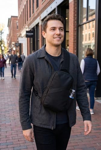 Anti-Theft Classic Crossbody Sling Bag, RFID-Blocking, Slash-Resistant with Locking Zippers for Travel & Everyday City Use - color: Grey