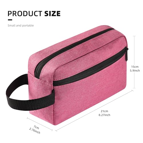 Icramsy Travel Toiletry bag Toiletry bag for women men Hanging Cosmetic bag Travel accessories for Women Men (Rosy) - color: Rosy