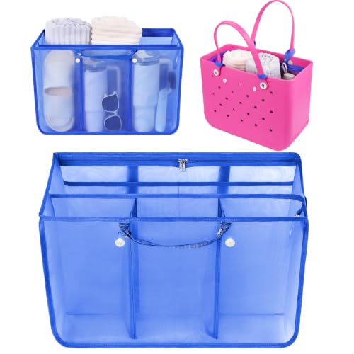 OUTXE Beach Bag Organizer Compatible with X Large Bogg Bag Accessories Inserts, Lightweight Mesh Insert Divider Pouch for Original XL Bogg Bags, Beach Tote Bags Insert for Organizing - color: Klein Blue, size: X-Large