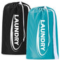 Sylfairy 2 Pack XL Laundry Bag with Strap,Heavy Duty Travel Laundry Bag,Rip-Stop Dirty Clothes Shoulder Bag with Drawstring,Easy Fit a Laundry Hamper or Basket Travel Essentials - color: Black+Blue