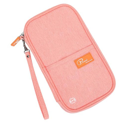 VanFn RFID Travel Passport Wallet, Family Passport Holder, Trip Document Organizer P.Travel Series - color: Pure Pink