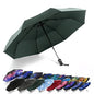 SY COMPACT Travel Umbrella - Windproof Automatic Compact Umbrella for Rain, Lightest 8-Rib, Small, Strong & Portable, Durable Grip, Fits Backpack & Car, Factory Direct (UV Available) - color: Dark green