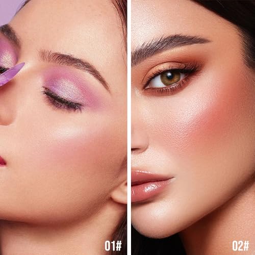 All-in-One Makeup Palette – 9 Color Matte & Pearlescent Eyeshadow, 4 Color Shimmer Highlighter, 2 Color Buildable Blush – Long Lasting, Blendable Face & Eye Makeup Kit (02#, 1 Count (Pack of 1)) - color: K02