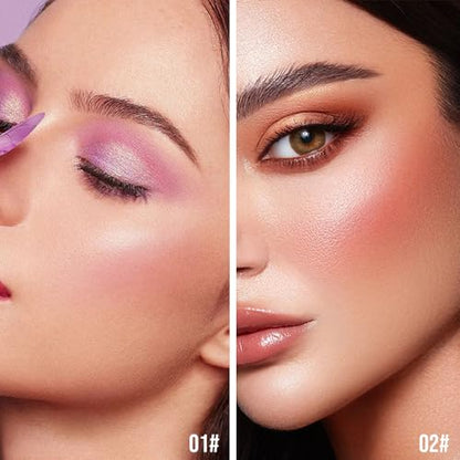 All-in-One Makeup Palette – 9 Color Matte & Pearlescent Eyeshadow, 4 Color Shimmer Highlighter, 2 Color Buildable Blush – Long Lasting, Blendable Face & Eye Makeup Kit (02#, 1 Count (Pack of 1)) - color: K02