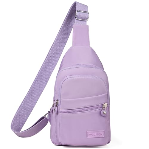 Banelu Small Sling Backpack Crossbody Bags for Women, Small Sling Bag Cross Body Bag Crossbody Purses - Purple - color: E Purple