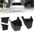 PENSUN 2PCS Rear Trunk Side Storage Box with Lids Fit for Tesla Model Y Juniper 2025 2026 AccessoriesTPE Waterproof Rear Trunk Storage with (Flocked Lid) - size: Flocked Lid