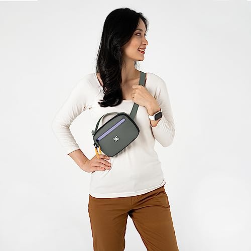 Sherpani Hyk, Small Sling Bag, 1L Belt Bag, Lightweight Travel Fanny Pack, Sling Crossbody Purse with RFID Blocking - color: Juniper
