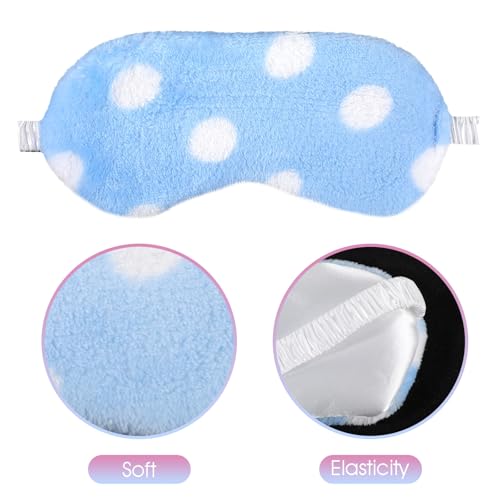 2PCS Plush Sleeping Eye Mask, Soft Plush Eye Mask, Fuffy Eye Cover Comfortable Sleep Mask Blindfold Rainbow Faux Fur Eye Shade for Women, Men and Kids Travel Nap Sleeping - color: Love