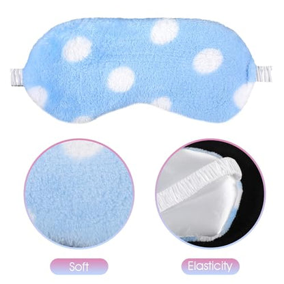 2PCS Plush Sleeping Eye Mask, Soft Plush Eye Mask, Fuffy Eye Cover Comfortable Sleep Mask Blindfold Rainbow Faux Fur Eye Shade for Women, Men and Kids Travel Nap Sleeping - color: Love