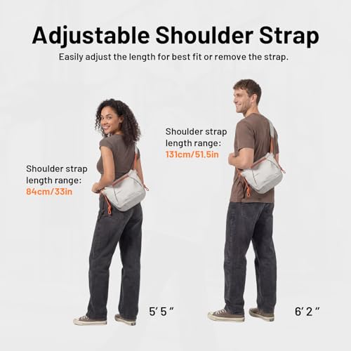 PGYTECH OneGo Rope Strap Camera Bag – Multifunctional Shoulder Bag for Urban Photographers. Compact Camera Bag Compatible with Sony/Canon/Nikon/Mirrorless Cameras, Midnight Black - color: Midnight