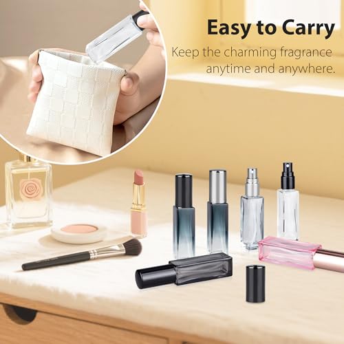Perfume Travel Refillable Atomizer, 3 Pack 10ml Leak Proof Refillable Perfume Bottle for Air Travel, Purse and Business Trips, Glass Atomizer Sprayer for Cologne with Funnel & Pipette - color: Clear