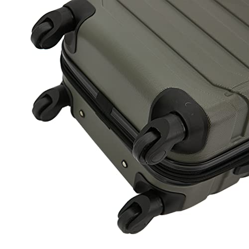 Wrangler 4 Piece Miami Luggage and Packing Cubes Set, Olive Green - color: Green, size: 4 Piece Set