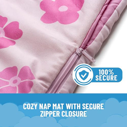 Jay Franco Kids Slumber Bag and Pillow - 54 x 27 Inch Comfy Indoor Sleeping Bag for School and Sleepovers, 2 Piece Set, Pink - Princess - color: Pink - Princess