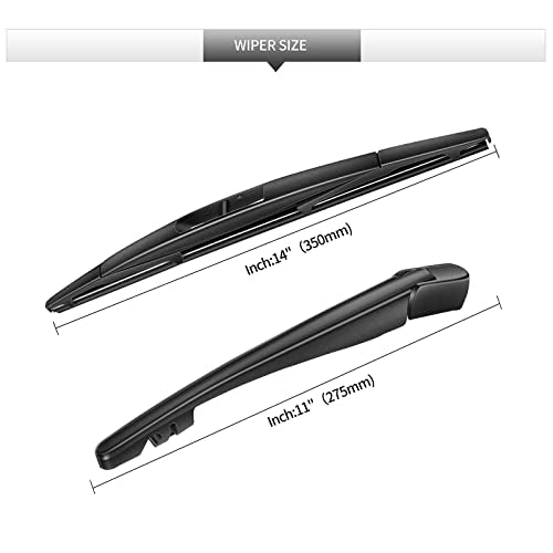 Replacement for 2016-2022 Honda Pilot Rear Windshield Wiper Blade and Arm Assembly-Car Back Window Wiper Blade and Arm Assembly - size: For Honda Pilot 2016-2022