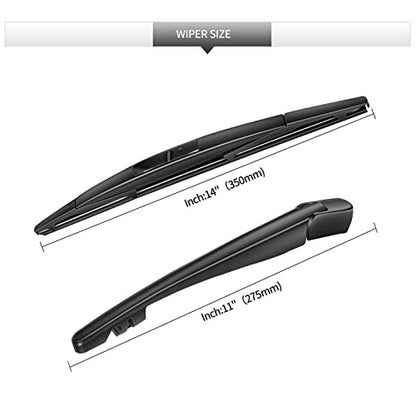 Replacement for 2016-2022 Honda Pilot Rear Windshield Wiper Blade and Arm Assembly-Car Back Window Wiper Blade and Arm Assembly - size: For Honda Pilot 2016-2022