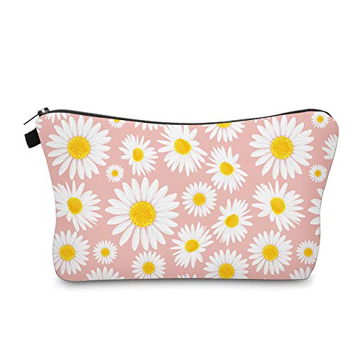 Cute Travel Makeup Bag Cosmetic Bag Small Pouch Gift for Women (Daisy Pink) - color: Daisy Pink