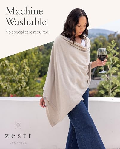zestt Dreamsoft Travel Scarf, Wrap and Shawl for Women, Organic Cotton - color: Birch