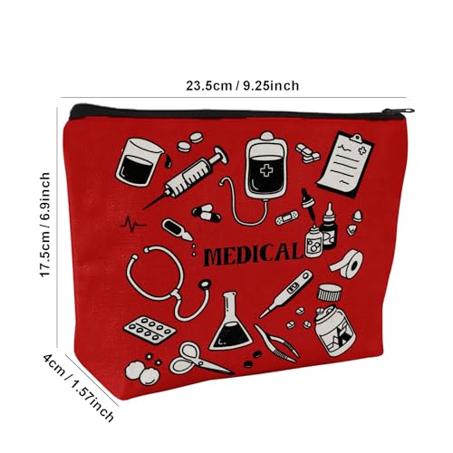 Medicine Storage Pouch with Diabetes, Medicines Bag, and Medical Supply Designs, White Canvas Zipper Cases, Multi-Use Functionality (Gift for Birthdays, Graduation, Christmas) (Style F) - style: Style F