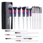 BS-MALL Makeup Brushes Makeup Tools Kit Premium Synthetic Powder Foundation Contour Concealers Lip Brushes Set 18 Pcs - color: E-white
