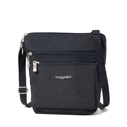 Baggallini Pocket Crossbody Bags for Women 8x8 Small Lightweight Durable Water-resistant Travel Purse W/Rfid - color: French Navy