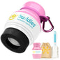 Solar Buddies Grab & Go Travel Bundle, Carabina Clip & Cleaning Brush - Single Full Pink - Refillable Roll on Sponge Sunscreen, Suncream & Lotion Applicator For Kids, Adults & Families - Holds 100ml - color: Full Pink Single