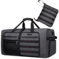 WITZMAN Foldable Duffle Bag for Travel 65L Lightweight Packable Duffel Bag with Shoes Compartment Overnight Bag for Men Women (B697 Silvery Grey) - color: Silvery Grey