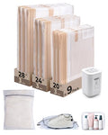 BAGSMART Vacuum Seal Storage Bags for Clothing Travel, 12 Pack Travel Essentials Bundle includes Laundry Bag & Waterproof Shoe Bag & TSA Approved Toiletry Bag, Hand Pump Included - size: 12 Combo Travel