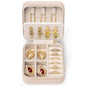 VLANDO Travel Jewelry Case, Small Travel Jewelry Organizer Box for Girls Women - Nude Pink - color: Nude Pink