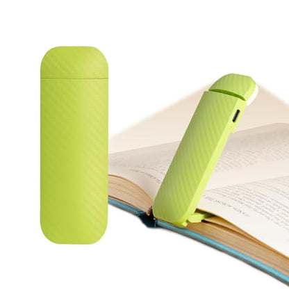HEMONNKAM Book Reading Light, Rechargeable Clip on Booklight, Eye Caring 3 Color Temperatures & 5 Brightness Levels, Night Use for Bed, Long Lasting, Reading at Night in Bed, Apple Green - color: Apple Green