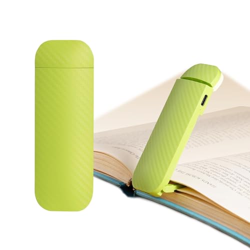 HEMONNKAM Book Reading Light, Rechargeable Clip on Booklight, Eye Caring 3 Color Temperatures & 5 Brightness Levels, Night Use for Bed, Long Lasting, Reading at Night in Bed, Apple Green - color: Apple Green