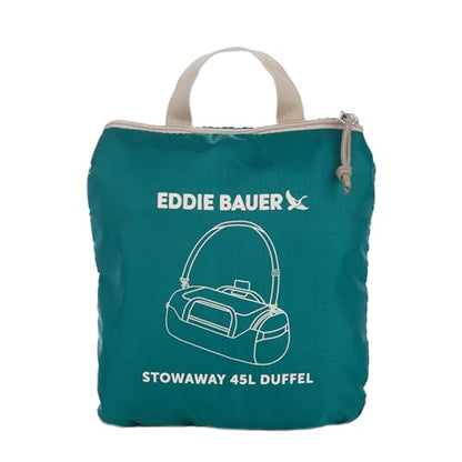 Eddie Bauer Stowaway Packable Duffel Bag | Travel | Foldable | Lightweight | Durable | Ripstop Polyester - color: Deep Sea