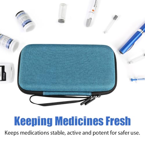 Yeasing Diabetic Travel Organizer Portable Insulin Cooler Bag with 2 Ice Packs, Big Insulation Medicine Kit for Daily Life Trips