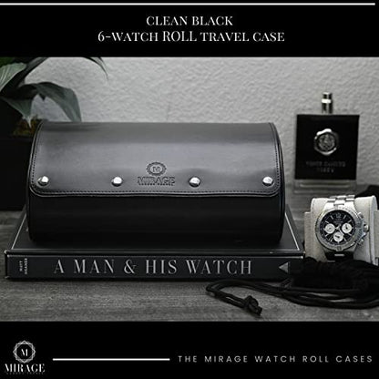 M Mirage Luxury Travel 6 watch display case organizer - Jade Black & Ivory White - color: Jade Black & Ivory White