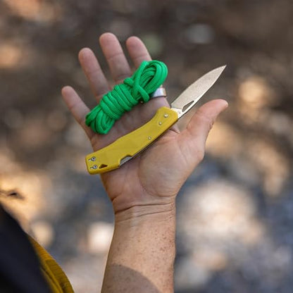 Gerber Gear LST - EDC Pocket Knife - Survival Tactical Tool for Travel, Camping & Outdoor Adventure - Lightweight & Compact Folding Knife - Stainless Steel Blade - Yellow - color: Yellow