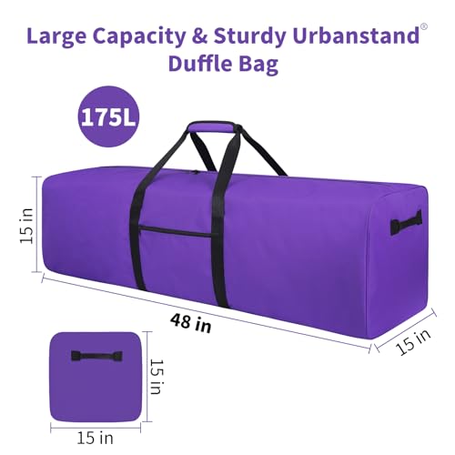 Urbanstand 48 Inch Travel Duffle Bag Extra Large Sport Equipment Duffel Bags with 2-way Lockable Zippers (Purple 2Pack) - color: Purple, size: 48inch 2Pack
