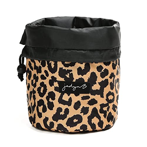 Jadyn Durable Cinch Top Makeup Organizer - Compact Travel Makeup Bag - 7 Interior Pockets for Cosmetics - Drawstring Toiletry Travel Bag for Women - 6L Storage Capacity - (Leopard) - color: Leopard
