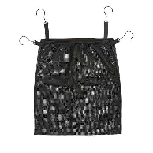 Mesh Side Pouch for Pool Storage Bin,19.7x19.7 in Elastic Hanging Net Mesh Bag,Expandable Organizer Bag with Hooks for Pool, Toy Storage Holder for Pool Accessories,Outdoor Supplies