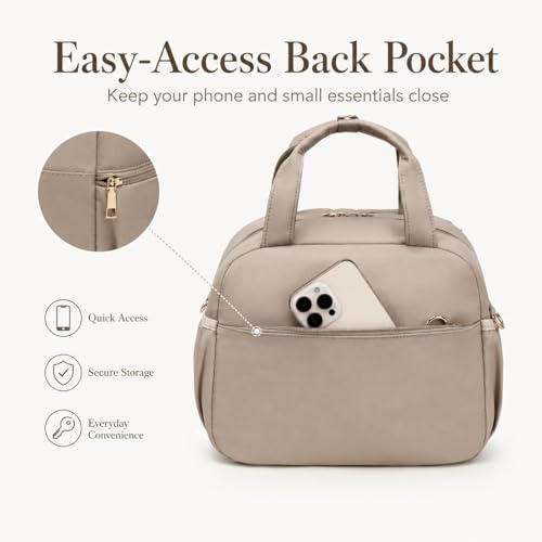 Bluboon Lunch Bag for Women, Insulated Lunch Tote with Shoulder Strap, Cute Large Lunch Box for Work, Teacher Nurse Lunch Cooler Bag for Office, Picnic, Travel (Camel Large Bow) - color: Camel Large Bow