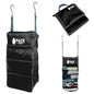Pack Gear Hanging Luggage Organizer - Our Carry On Closet Insert Fits Any Carry-On - Our Hanging Luggage Organizer Uses Velcro to Allow Quick Access to your Clothes (Solid Black) - color: Black