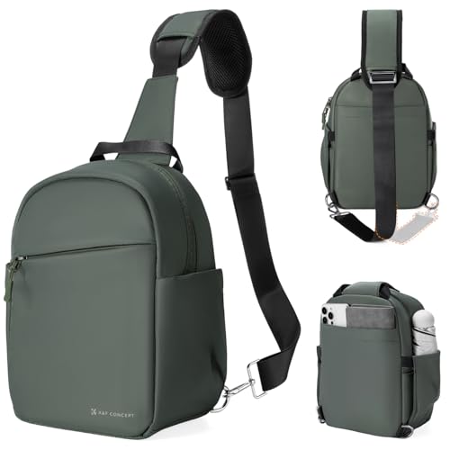 K&F CONCEPT Small Camera Bag for Photographer, Camera Sling Crossbody bag for DSLR/SLR/Mirrorless Camera, Compact Camera Case for Men and Women - color: Green, size: Sling Bag-5L