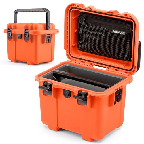 NANUK Trail 10-11.2L (3-Gallon) Waterproof Storage Box – Modular & Compact Cargo Case for Camping, Fishing, Hunting & Outdoor Storage – Dustproof and Impact Resistant (12.9” x 9.7” x 10.3”) – Orange - color: Orange, size: Trail 10 (3-Gallon)