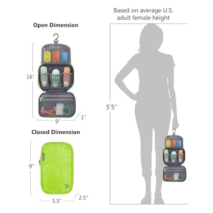 Travelon Compact Hanging Toiletry Kit - color: Lime