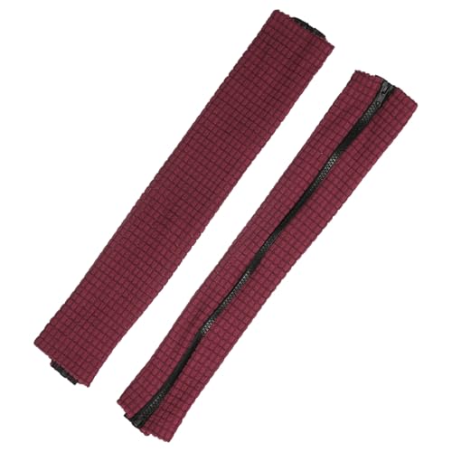 PATIKIL 22x4.3 in Office Chair Armrest Covers, 1 Pair Office Chair Arm Covers Long Computer Chairs Arm Rest Cover with Zipper Removable Rest Slipcover Hand Rest Protector, Burgundy - color: Burgundy, size: 22"